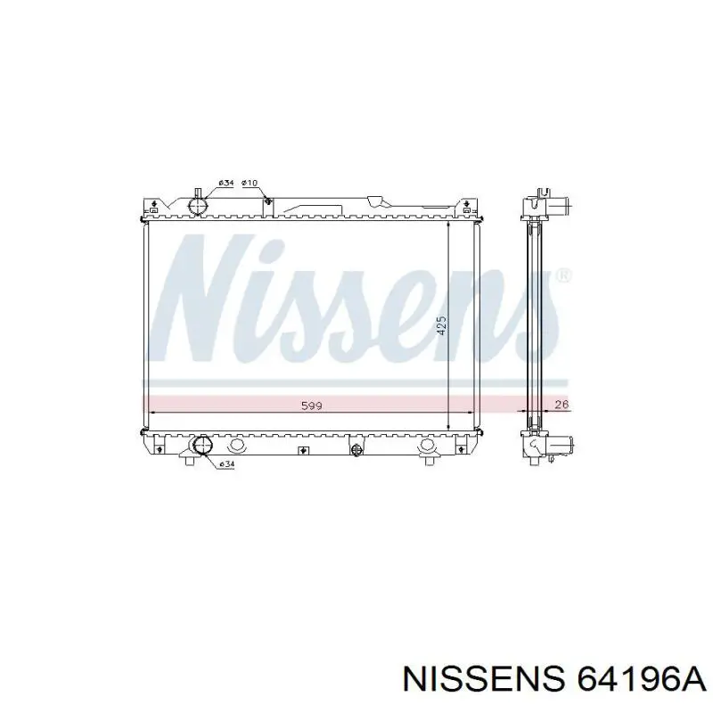 64196A Nissens radiador