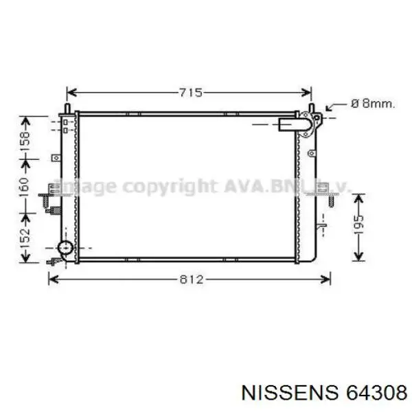 64308 Nissens radiador refrigeración del motor