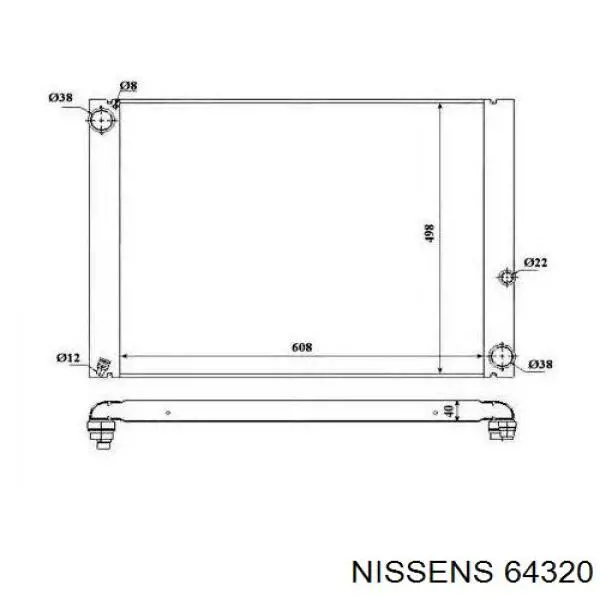 64320 Nissens radiador refrigeración del motor