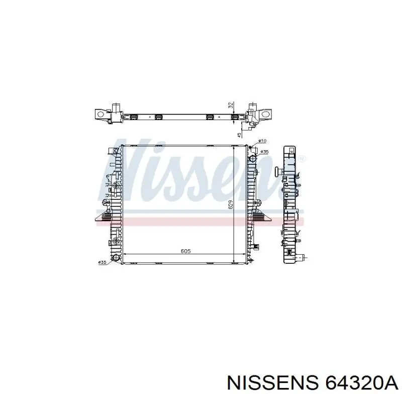 64320A Nissens Refrigeración del motor