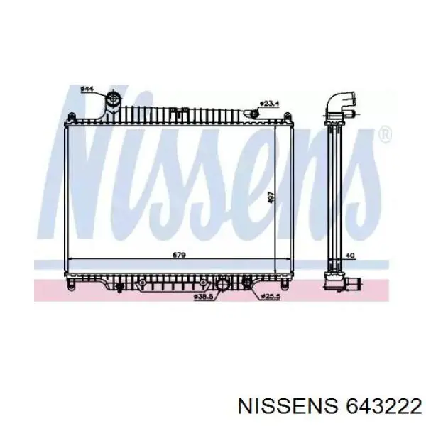 Comprar 643222 Nissens Radiador de auto