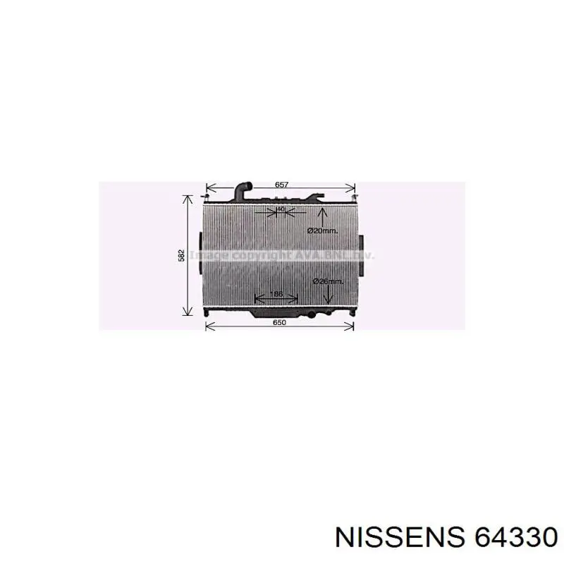 64330 Nissens radiador refrigeración del motor