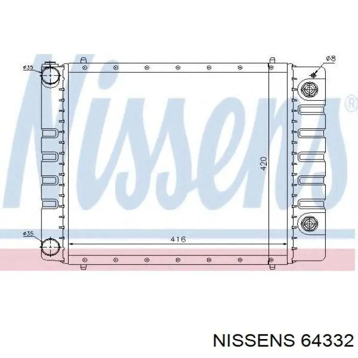 Radiador 64332 Nissens