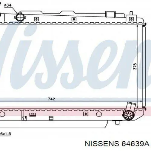 Água radiador Nissens 64639A precio, desde 124,49 EUR