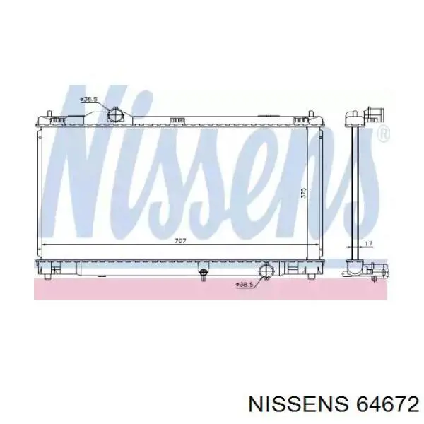 Água radiador Nissens 64672 precio, desde 103,74 EUR