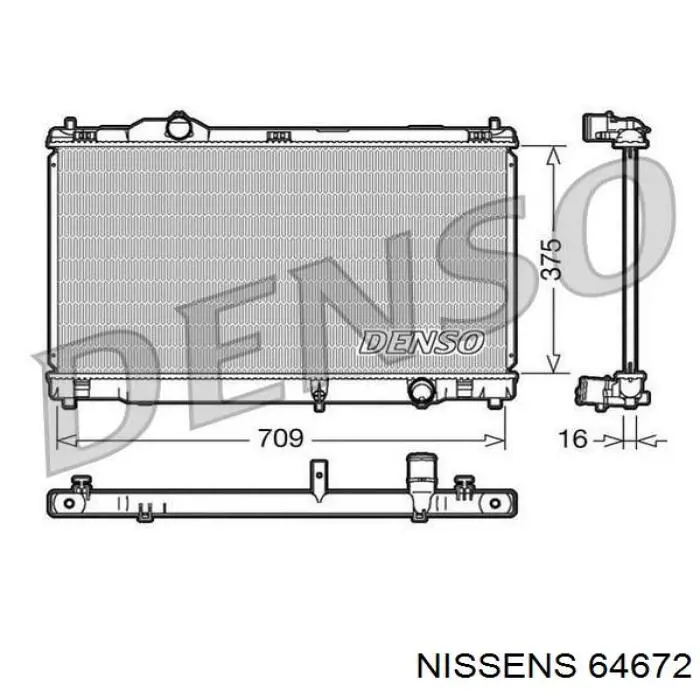 64672 Nissens Refrigeración del motor