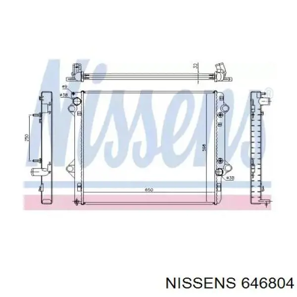 646804 Nissens radiador