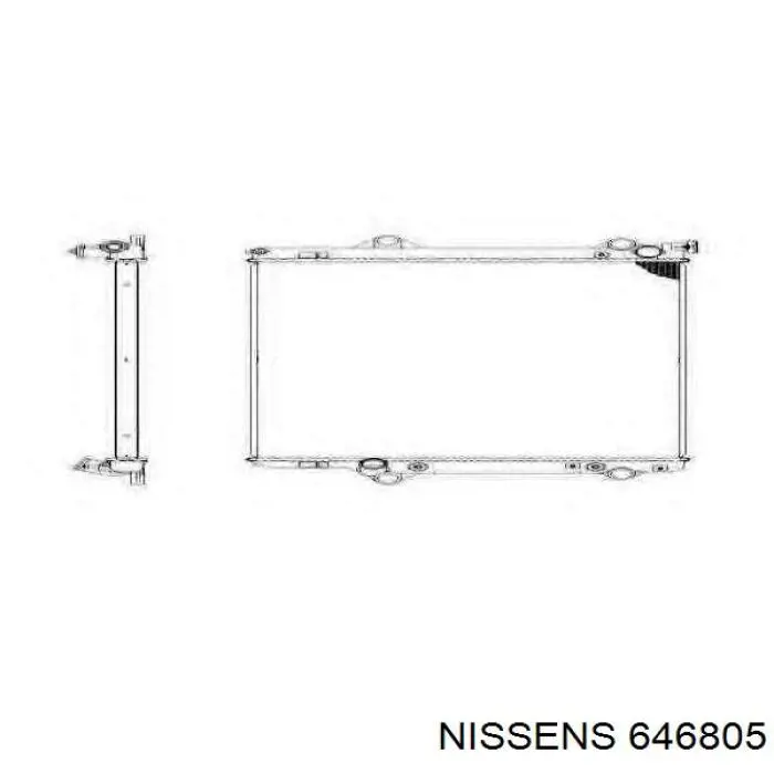 646805 Nissens radiador refrigeración del motor