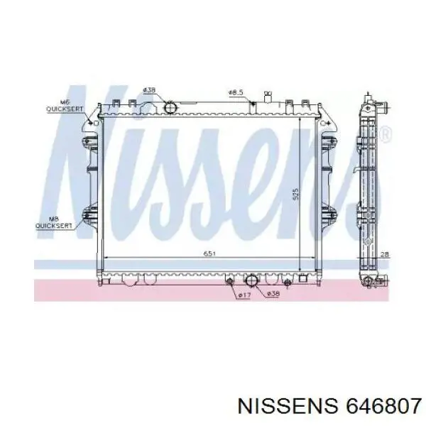 Comprar 646807 Nissens Radiador de auto