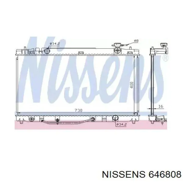 Radiador de água Nissens 646808