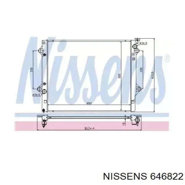 Comprar 646822 Nissens Radiador de auto