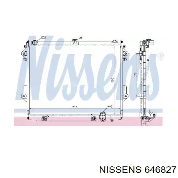 Água radiador Nissens 646827 precio, desde 226,24 EUR