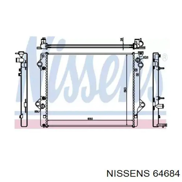 Radiador 64684 Nissens