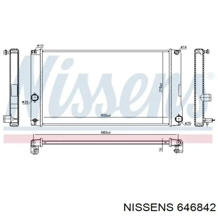 646842 Nissens Refrigeración del motor