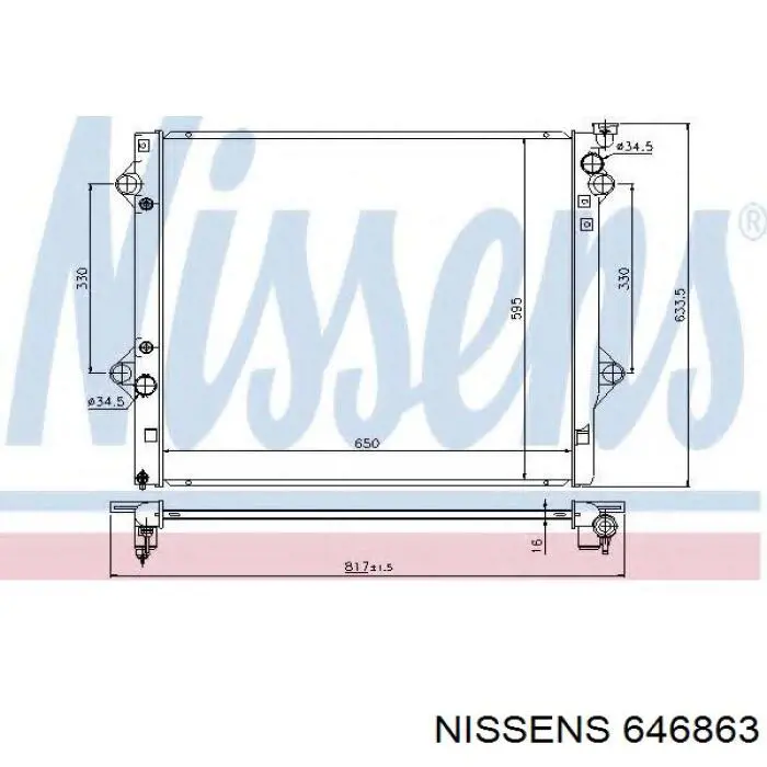 646863 Nissens radiador