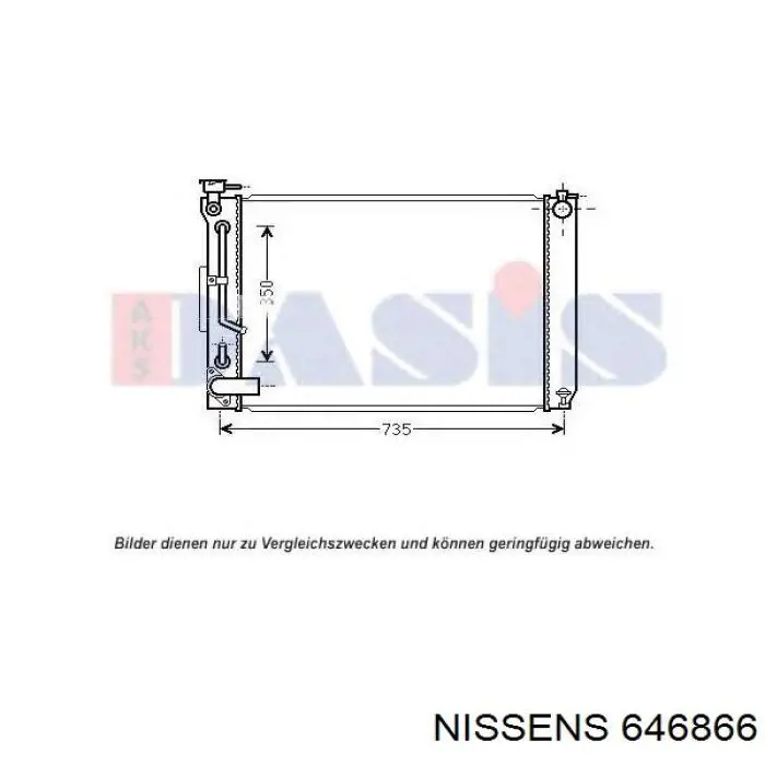 646866 Nissens radiador refrigeración del motor