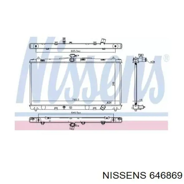 Água radiador Nissens 646869 precio, desde 117,58 EUR