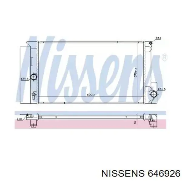 646926 Nissens Refrigeración del motor
