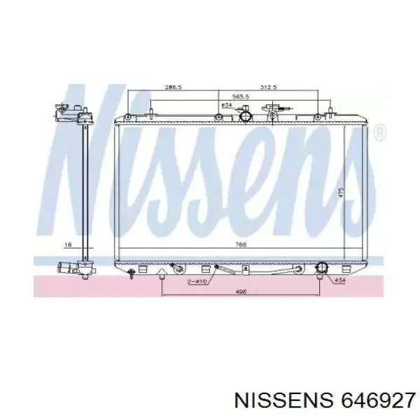 646927 Nissens radiador