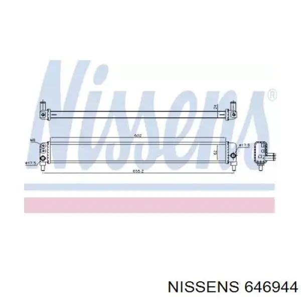 646944 Nissens radiador, refrigeración del motor adicional