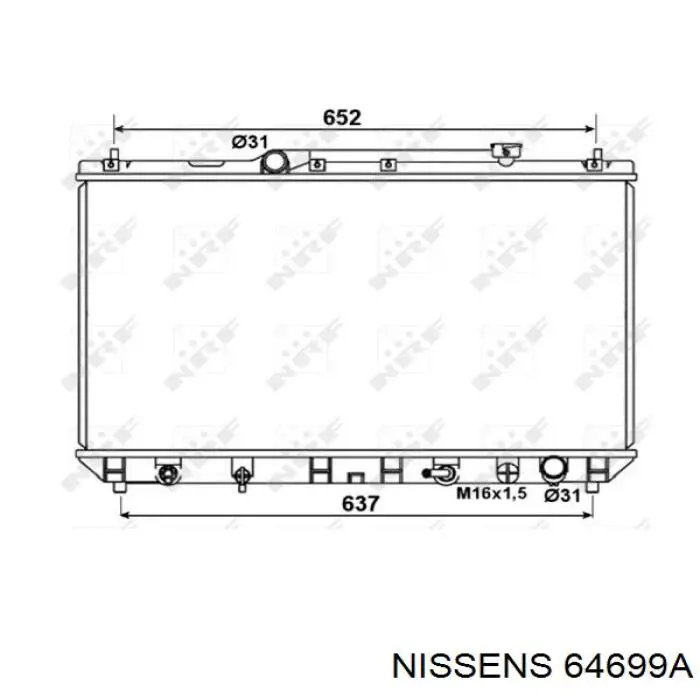 64699A Nissens radiador refrigeración del motor