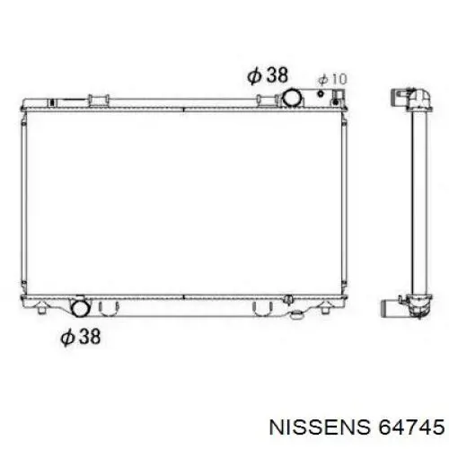 64745 Nissens radiador refrigeración del motor