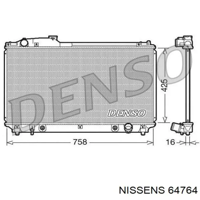 64764 Nissens radiador refrigeración del motor