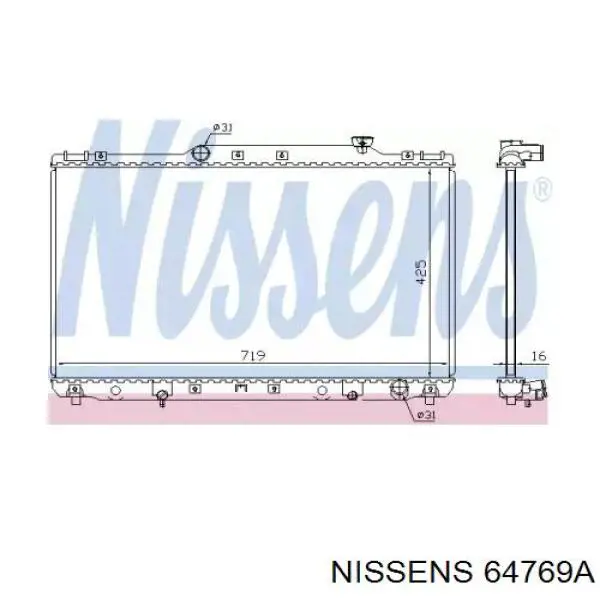 Água radiador Nissens 64769A precio, desde 102,99 EUR
