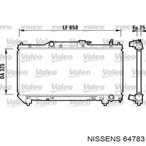 64783 Nissens radiador refrigeración del motor