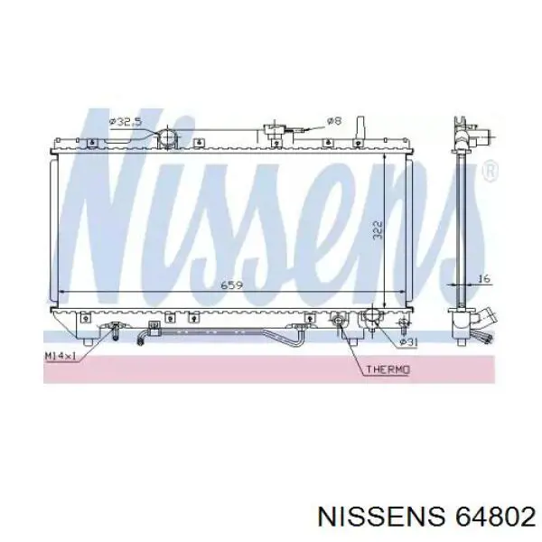 64802 Nissens radiador