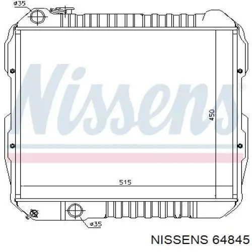 Água radiador Nissens 64845 precio, desde 174,12 EUR