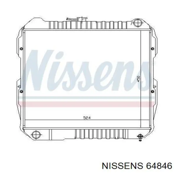 64846 Nissens radiador refrigeración del motor