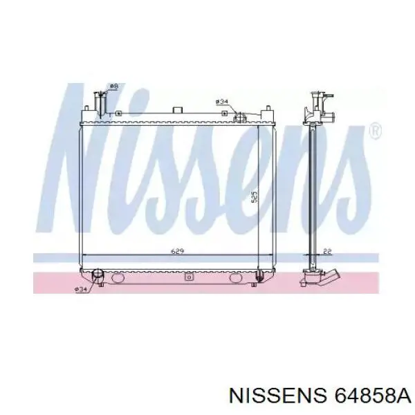 Comprar 64858A Nissens Radiador de auto