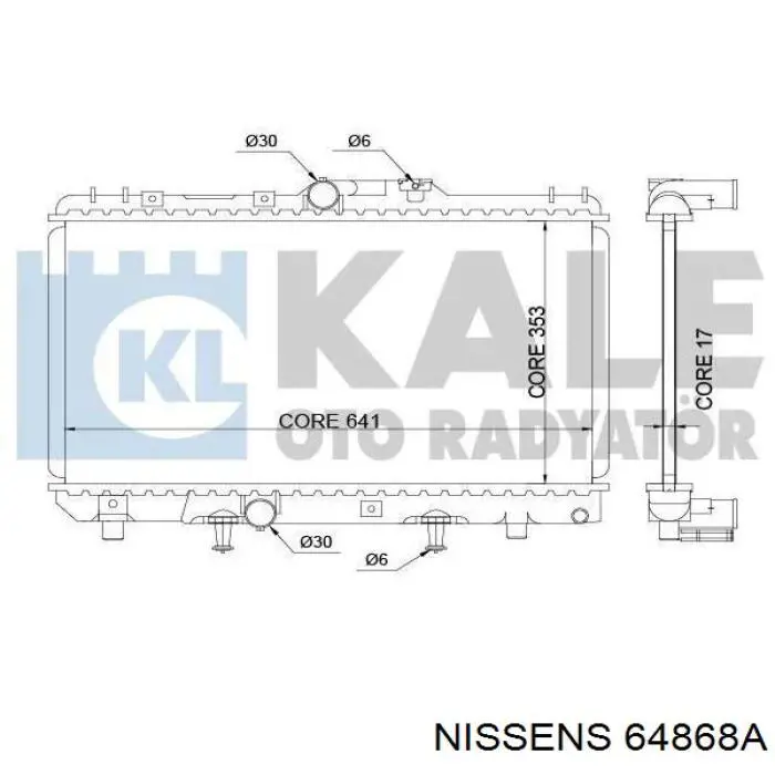 64868A Nissens Refrigeración del motor