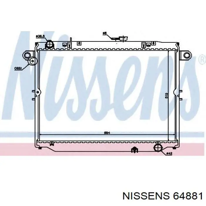 Água radiador Nissens 64881 precio, desde 202,19 EUR