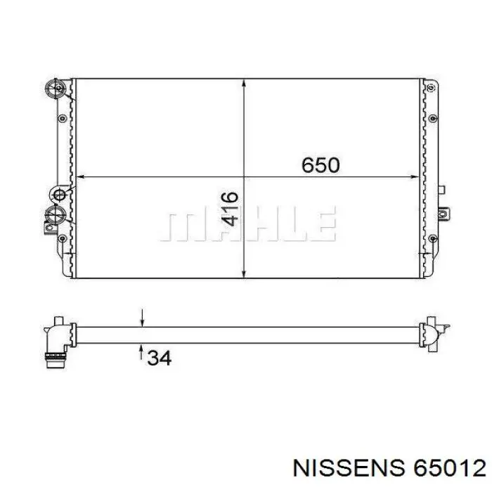 65012 Nissens radiador