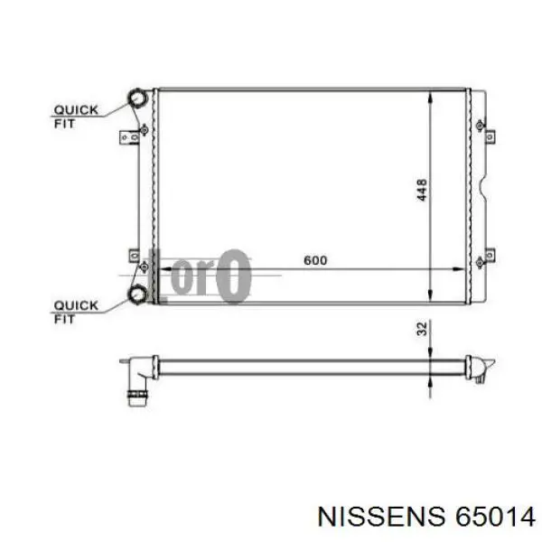 Radiador 65014 Nissens