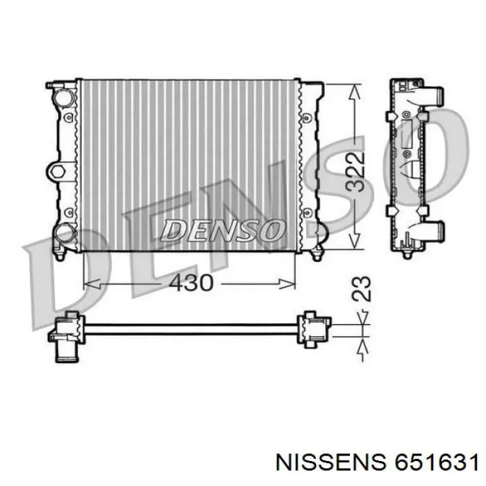 Comprar 651631 Nissens Radiador de auto