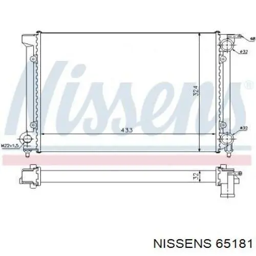 65181 Nissens radiador refrigeración del motor