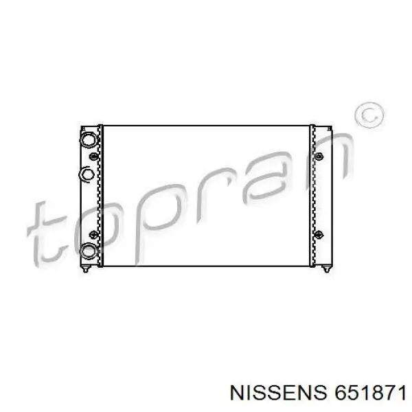 651871 Nissens radiador refrigeración del motor