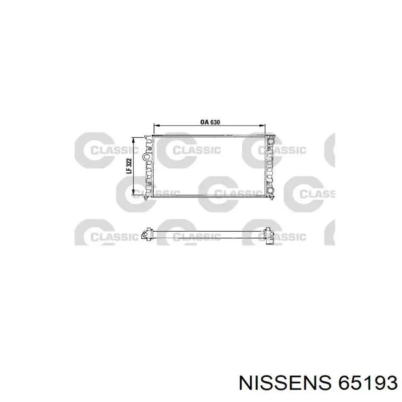 65193 Nissens radiador refrigeración del motor