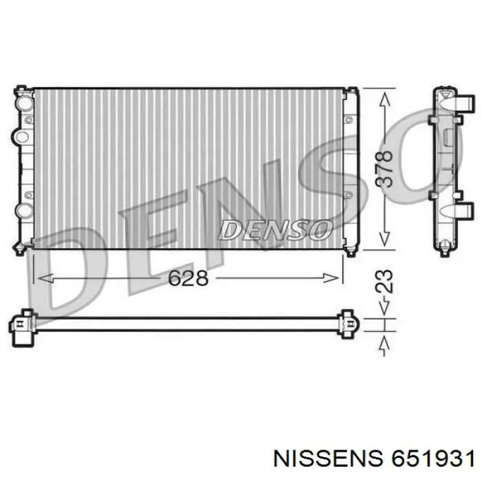 651931 Nissens radiador