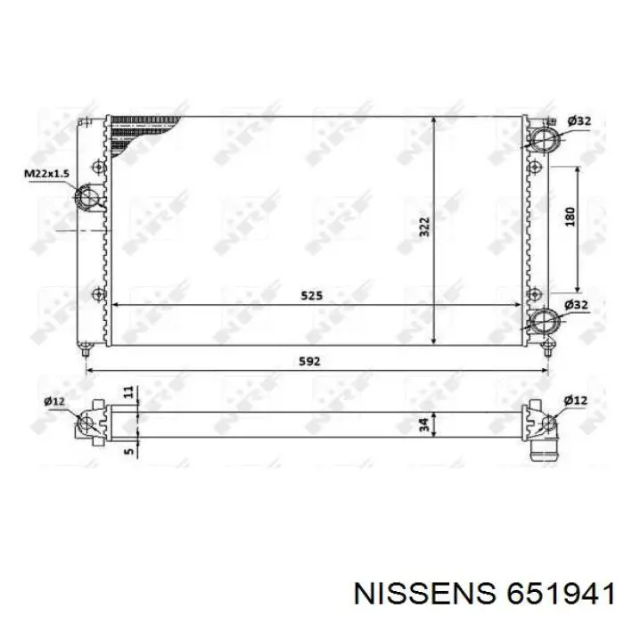 651941 Nissens Refrigeración del motor