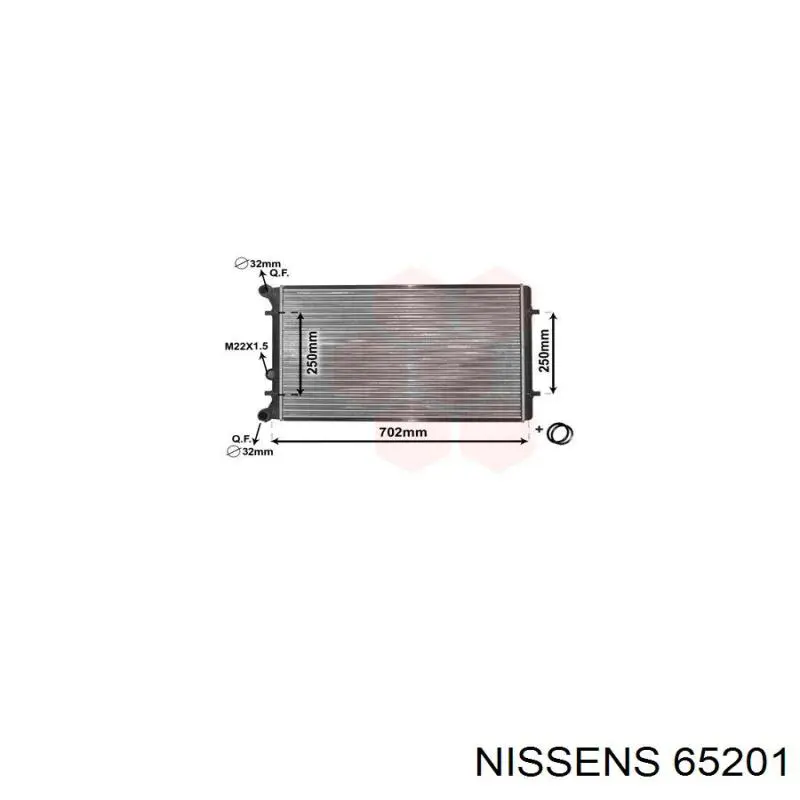 65201 Nissens radiador refrigeración del motor