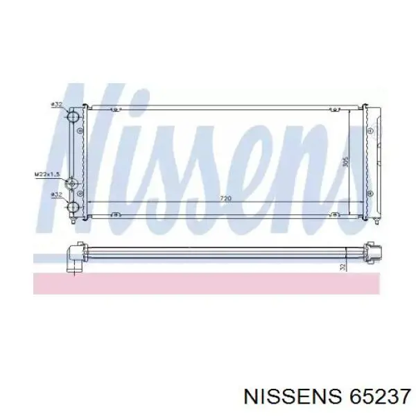 Radiador 65237 Nissens