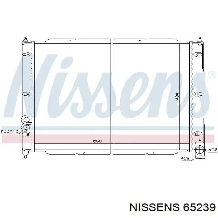 Radiador de água Nissens 65239
