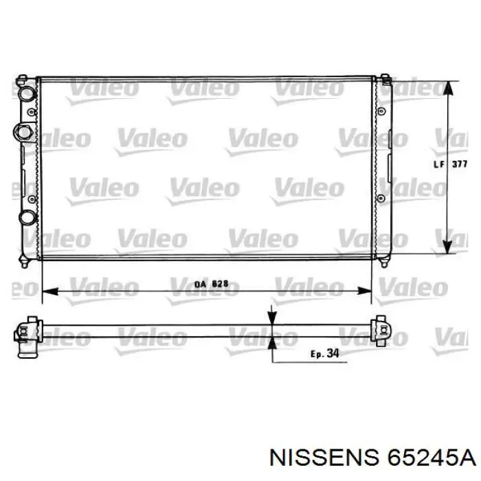 65245A Nissens radiador refrigeración del motor