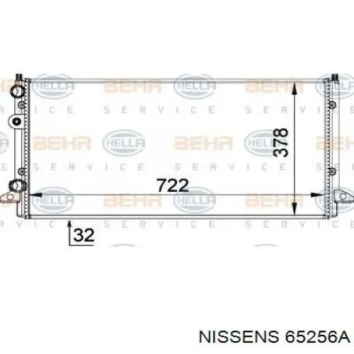 65256A Nissens radiador refrigeración del motor