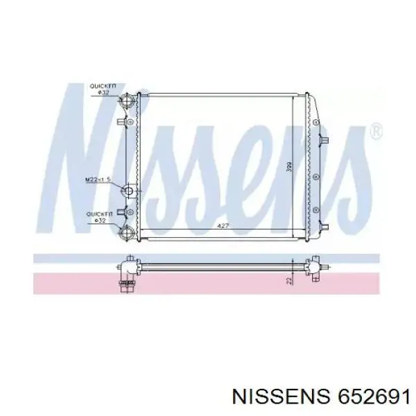 Comprar 652691 Nissens Radiador de auto