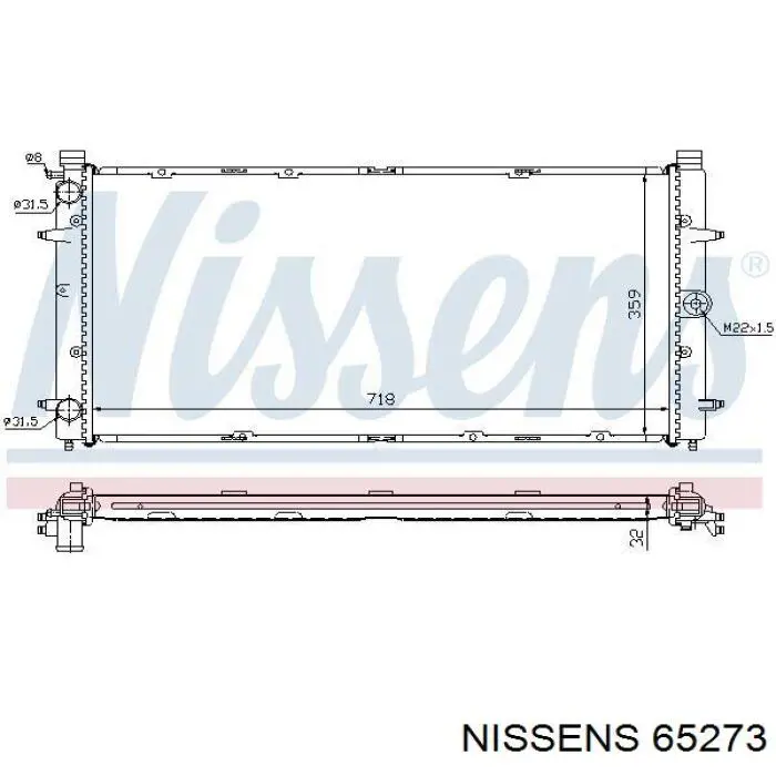 Radiador 65273 Nissens